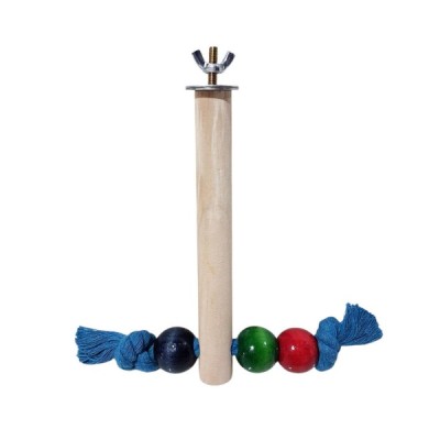 MIZOO ΠΑΙΧΝΙΔΙ ΠΑΤΗΘΡΑ ΞΥΛΙΝΗ ΜΕ ΣΧΟΙΝΙ ΓΙΑ ΠΑΠΑΓΑΛΑΚΙΑ Ø2.0X15CM